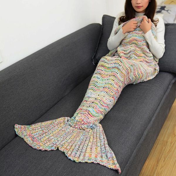 yarn knitted mermaid tail blanket soft sleeping bed handmade crochet anti-pilling portable blanket super soft sleeping bed
yarn knitted mermaid tail blanket soft sleeping bed handmade crochet anti-pilling portable blanket super soft sleeping bed