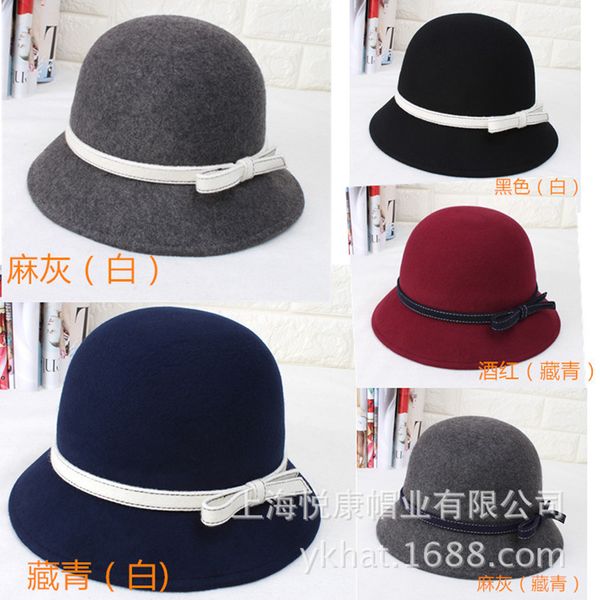 stingy brim hats haijinmingwen the felt hat autumn and winter wool fashion retro female basin for women, Blue;gray
stingy brim hats haijinmingwen the felt hat autumn and winter wool fashion retro female basin for women, Blue;gray