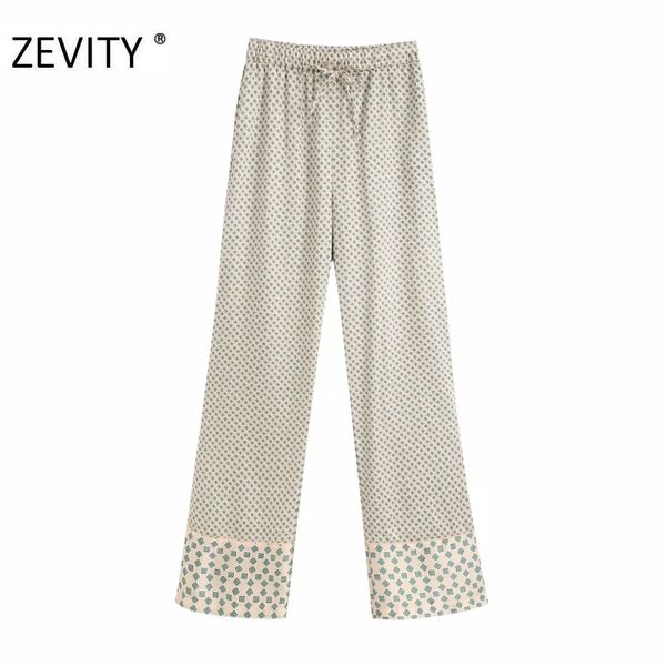 zevity women vintage geometric print hem patchwork straight pants female elastic waist casual trousers chic bow tied pants p921, Black;white
zevity women vintage geometric print hem patchwork straight pants female elastic waist casual trousers chic bow tied pants p921, Black;white