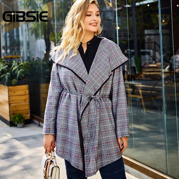 women's trench coats gibsie 2021 spring fashion plaid coat women plus size v-neck long sleeve female casual office sashes outwear, Tan;black
women's trench coats gibsie 2021 spring fashion plaid coat women plus size v-neck long sleeve female casual office sashes outwear, Tan;black