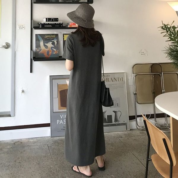 845#2020 summer loose large size cotton loose slim straight t-shirt skirt bf over the knee dress t-shirt dress ekihs, Black;gray
845#2020 summer loose large size cotton loose slim straight t-shirt skirt bf over the knee dress t-shirt dress ekihs, Black;gray