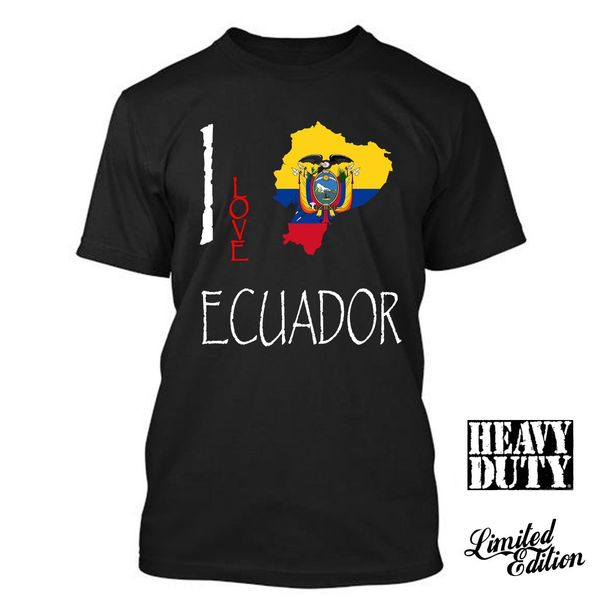 2019 100% cotton ecuador i love culture flag t shirt tees tee shirt
