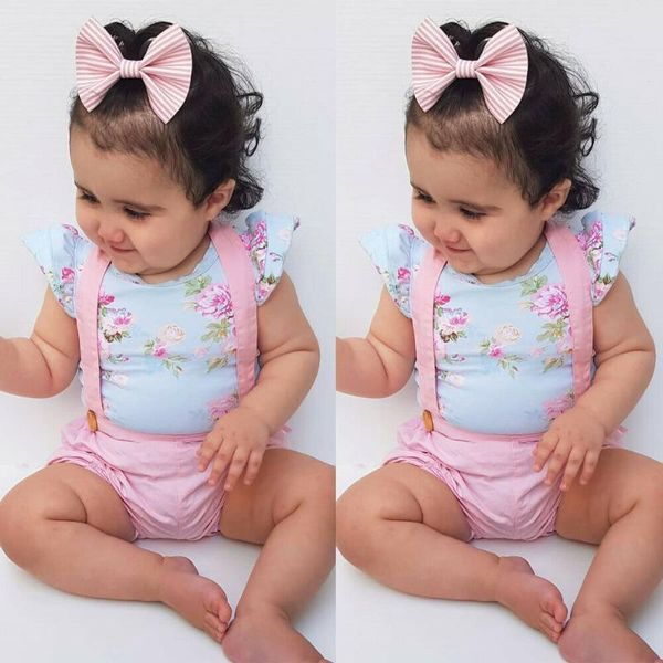 rompers lovely girls baby toddler floral sleeve bodysuit + overalls headband 3pcs set, Blue
rompers lovely girls baby toddler floral sleeve bodysuit + overalls headband 3pcs set, Blue