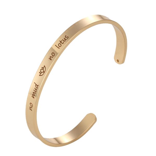 beurself initial engraved bangle no mud no lotus flower stainless steel bangle cuff open ended gold/rose gold color jewelry, Black
beurself initial engraved bangle no mud no lotus flower stainless steel bangle cuff open ended gold/rose gold color jewelry, Black