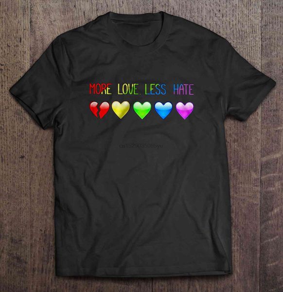men t shirt more love less hate -lgbt awareness women t-shirt
