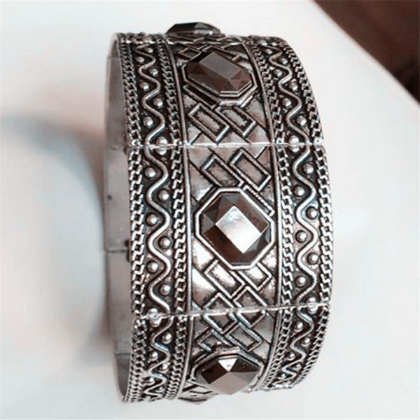 charm carving pattern gold silvr alloy vintage bangles bracelets for women new fashion 5 color crystal wide bracelet men jewelry, Black
charm carving pattern gold silvr alloy vintage bangles bracelets for women new fashion 5 color crystal wide bracelet men jewelry, Black