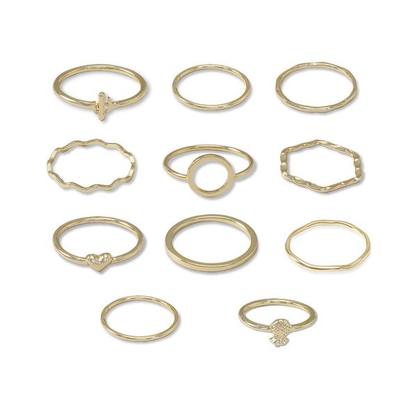 quality 11 pcs/set simple design round gold color rings set for women handmade geometry finger ring set female jewelry gifts
quality 11 pcs/set simple design round gold color rings set for women handmade geometry finger ring set female jewelry gifts