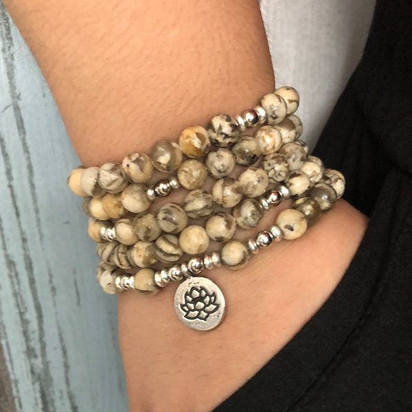 tennis 5 wraps albite j-asper bracelet for men trendy 108 mala yoga or necklace om charm soda feldspar lotus, Golden;silver
tennis 5 wraps albite j-asper bracelet for men trendy 108 mala yoga or necklace om charm soda feldspar lotus, Golden;silver