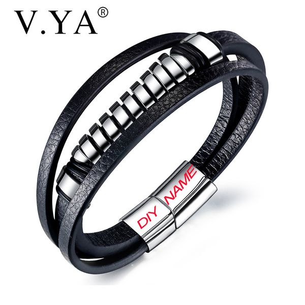 v.ya stainless steel bracelet fashionable titanium steel leather bracelets simple jewelry bangle for men accessories birthday, Golden;silver
v.ya stainless steel bracelet fashionable titanium steel leather bracelets simple jewelry bangle for men accessories birthday, Golden;silver