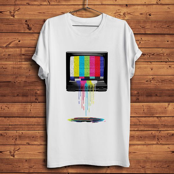 vintage melted rainbow tv screen funny geek tshirt men new white short sleeve casual homme t shirt streetwear tee 
vintage melted rainbow tv screen funny geek tshirt men new white short sleeve casual homme t shirt streetwear tee