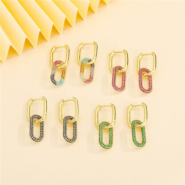 1pair new cubic zircon small hoop earrings for women trendy colorful crystal hollow square rectangle circle ear stud jewelry, Golden;silver
1pair new cubic zircon small hoop earrings for women trendy colorful crystal hollow square rectangle circle ear stud jewelry, Golden;silver