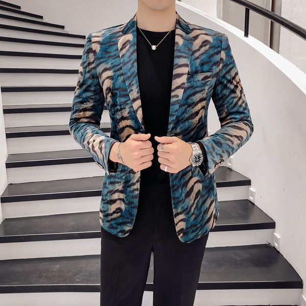 men's suits & blazers winter suit autumn jacket design leopard print velvet club party prom men blazer mandarin slim fit homme, White;black
men's suits & blazers winter suit autumn jacket design leopard print velvet club party prom men blazer mandarin slim fit homme, White;black