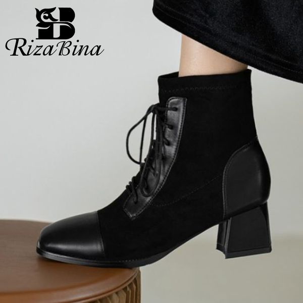 boots rizabina size 33-47 women ankle lace up thick heel flock shoes square toe winter warm fashion footwear, Black
boots rizabina size 33-47 women ankle lace up thick heel flock shoes square toe winter warm fashion footwear, Black