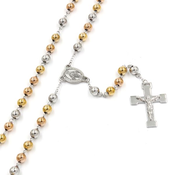 1 virgin mary rosary necklaces bead chain cross jesus pendant catholic church stainless steel ball women,men jewelry wholesale, Silver
1 virgin mary rosary necklaces bead chain cross jesus pendant catholic church stainless steel ball women,men jewelry wholesale, Silver