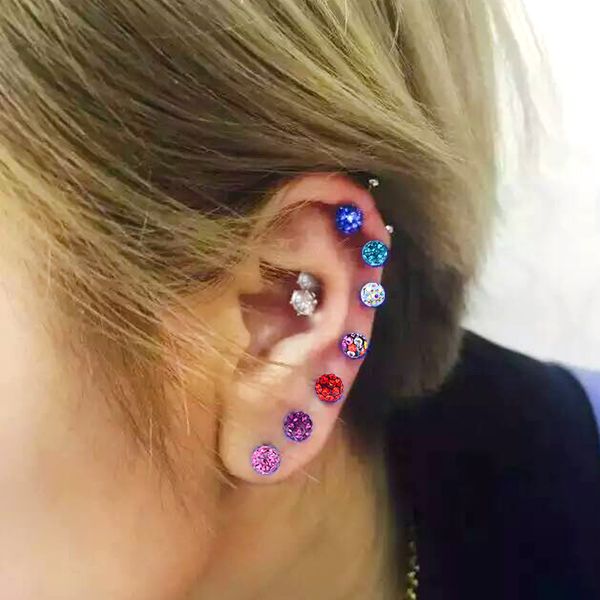 stud 16 colors crystal rhinestone ear earrings stainless steel studs piercing orelha cartilagem body jewelry, Golden;silver
stud 16 colors crystal rhinestone ear earrings stainless steel studs piercing orelha cartilagem body jewelry, Golden;silver