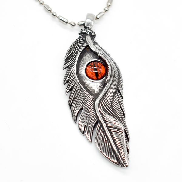 pendant necklaces amumiu red eyes feather punk men jewelry stainless steel necklace casting wholesale gifts for father man male hp269b, Silver
pendant necklaces amumiu red eyes feather punk men jewelry stainless steel necklace casting wholesale gifts for father man male hp269b, Silver