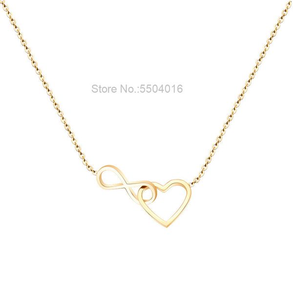 pendant necklaces stainless steel heart necklace infinity forever love eight choker fastness for women girlfriend gifts jewelry, Silver
pendant necklaces stainless steel heart necklace infinity forever love eight choker fastness for women girlfriend gifts jewelry, Silver