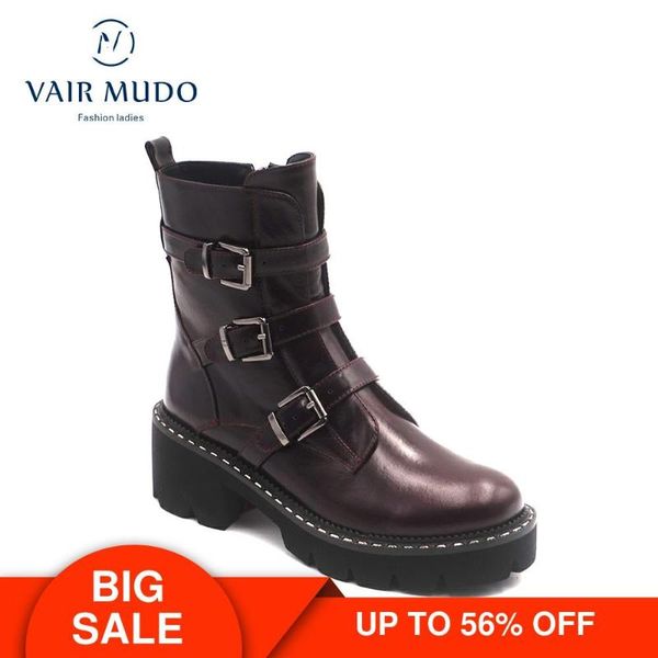 vair mudo motorcycle boots for women 2020 autumn winter fashion buckle strap round toe genuine leather boots women shoes dx9, Black
vair mudo motorcycle boots for women 2020 autumn winter fashion buckle strap round toe genuine leather boots women shoes dx9, Black