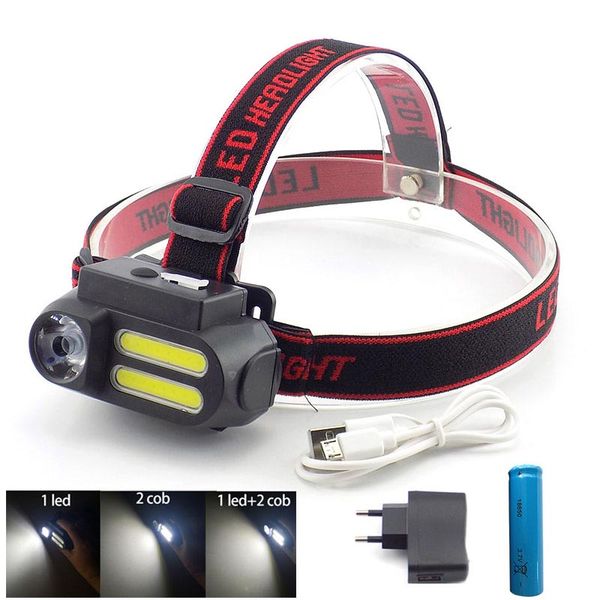 headlamps xpe 3 led headlight powerful cob usb rechargeable headlamp 18650 frontal head lamp torch light for fishing camping
headlamps xpe 3 led headlight powerful cob usb rechargeable headlamp 18650 frontal head lamp torch light for fishing camping