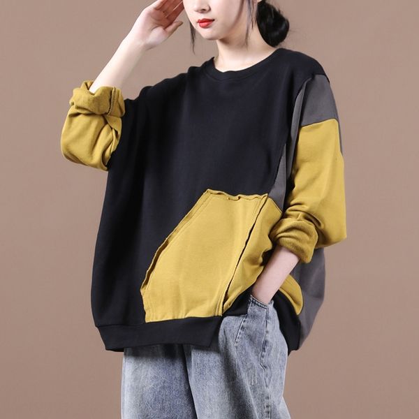 qi yi draw autumn new korean sweater style loose large size artistic contrast color round neck base long sleeve sweater women's k0ad, Black
qi yi draw autumn new korean sweater style loose large size artistic contrast color round neck base long sleeve sweater women's k0ad, Black