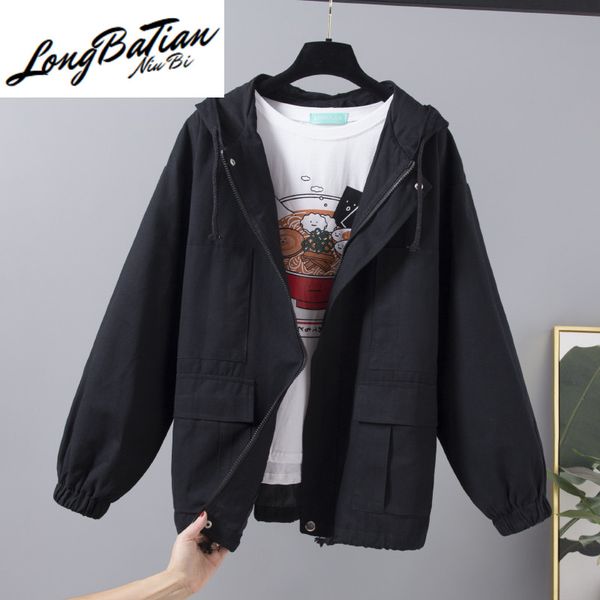 women's jackets 2021 spring korean plus size hooded baseball ladies outerwear harajuku loose women student jacket female windbreaker, Black;brown
women's jackets 2021 spring korean plus size hooded baseball ladies outerwear harajuku loose women student jacket female windbreaker, Black;brown