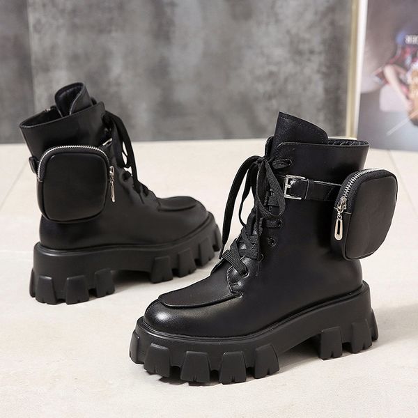 platform boots women shoes winter flat ankle boots 2020 new fashion motorcycle women leather thick sole shoes for woman, Black
platform boots women shoes winter flat ankle boots 2020 new fashion motorcycle women leather thick sole shoes for woman, Black