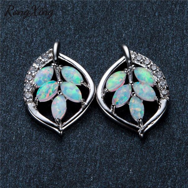 rongxing white/blue fire opal cute leaf stud earrings for women silver color cz earring wedding jewelry ear0737, Golden;silver
rongxing white/blue fire opal cute leaf stud earrings for women silver color cz earring wedding jewelry ear0737, Golden;silver