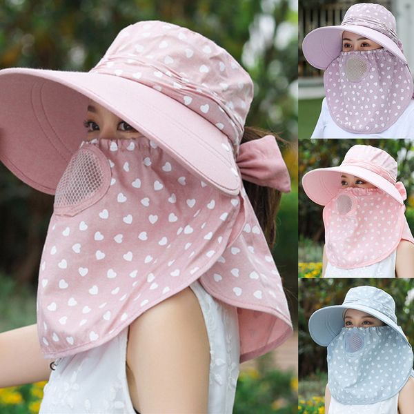 women heart anti-uv protection breathable big brim outdoor sun hat with face neck flap 7sep, Blue;gray
women heart anti-uv protection breathable big brim outdoor sun hat with face neck flap 7sep, Blue;gray