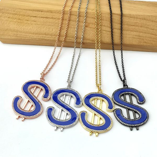 4strands new arrival jewelry supplies enamel blue dollar charm cz pave pendant necklace for women xmas gift 487, Silver
4strands new arrival jewelry supplies enamel blue dollar charm cz pave pendant necklace for women xmas gift 487, Silver