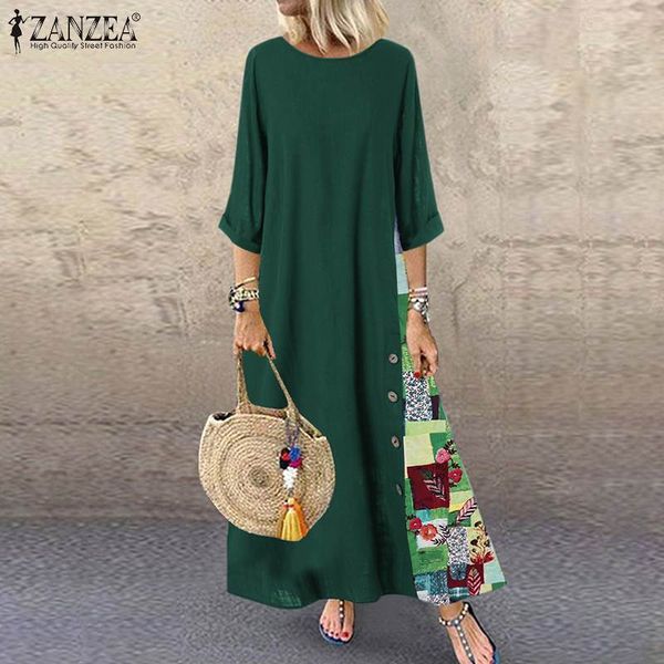 zanzea women vintage cotton linen dress o neck 3/4 sleeve autumn pacthwork sundress robe femme party vestido plus size dresses, Black;gray
zanzea women vintage cotton linen dress o neck 3/4 sleeve autumn pacthwork sundress robe femme party vestido plus size dresses, Black;gray