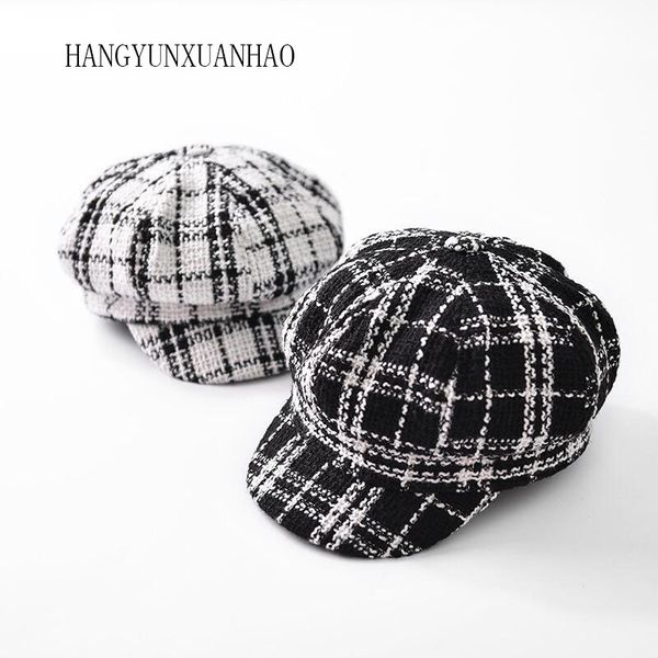 berets brand classic lattice beret hat for female spring summer octagonal hats elegant thicken painter cap women, Blue;gray
berets brand classic lattice beret hat for female spring summer octagonal hats elegant thicken painter cap women, Blue;gray