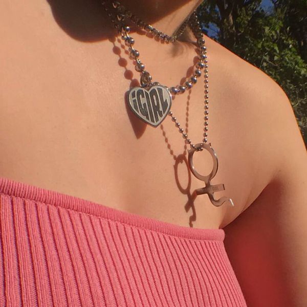 harajuku igirl e-girl style stainless steel female symbol choker beads colar women cute punk style necklace collares mujer, Silver
harajuku igirl e-girl style stainless steel female symbol choker beads colar women cute punk style necklace collares mujer, Silver