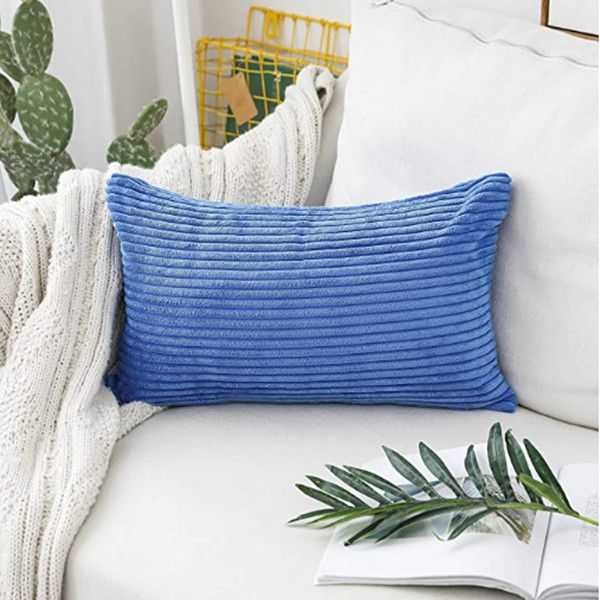brilliant decorative pillow covers supersoft striped velvet throw toss pillowcase cushion cover for chair, blue (12 x 20inch)6pcs
brilliant decorative pillow covers supersoft striped velvet throw toss pillowcase cushion cover for chair, blue (12 x 20inch)6pcs