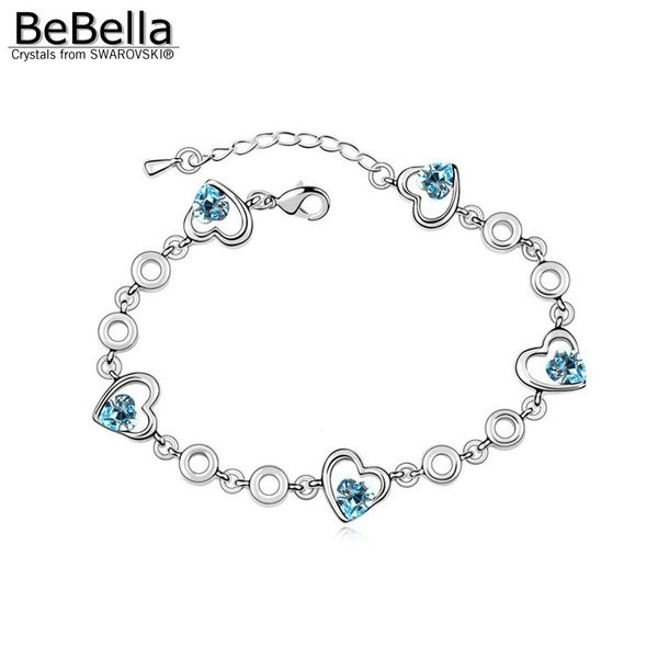 bebella 5 colors heart bracelet made with elements, Golden;silver 
bebella 5 colors heart bracelet made with elements, Golden;silver