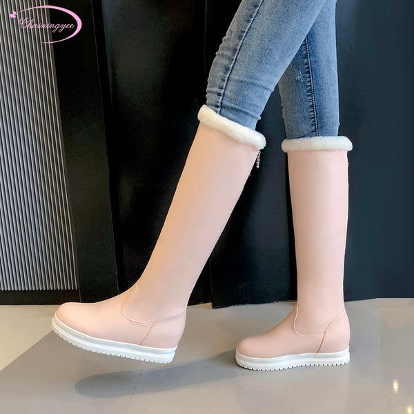 winter warm snow boots plush fashion zipper knee-high boots platform pink white black increasing medium with women's shoes
winter warm snow boots plush fashion zipper knee-high boots platform pink white black increasing medium with women's shoes