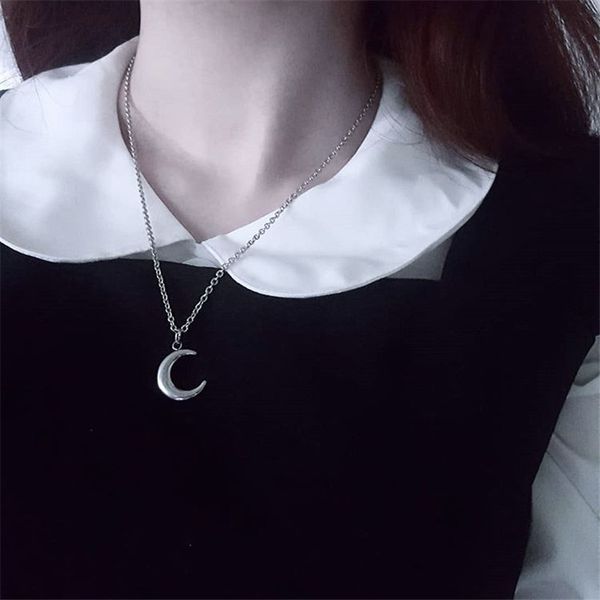 2020 kpop vintage harajuku gothic metal moon pendant chain necklace for cool egirl women men bff party aesthetic jewelry gifts, Silver
2020 kpop vintage harajuku gothic metal moon pendant chain necklace for cool egirl women men bff party aesthetic jewelry gifts, Silver