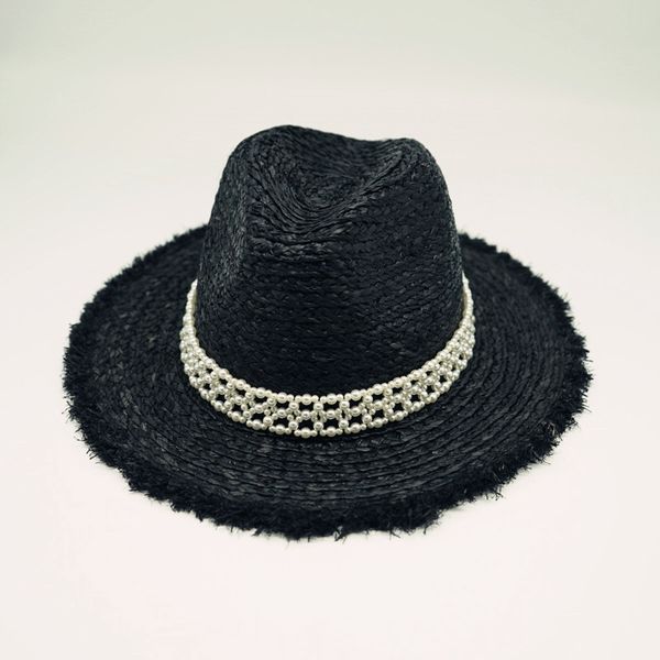 stingy brim hats french foreign trade black pearl raffia jazz hat female summer panama straw vacation beach sun, Blue;gray
stingy brim hats french foreign trade black pearl raffia jazz hat female summer panama straw vacation beach sun, Blue;gray