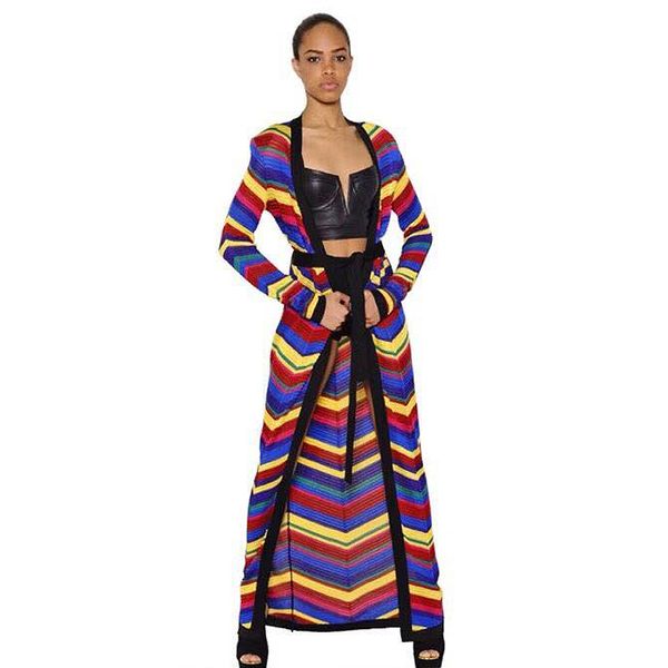 new fashion 2020 designer cardigan women's long sleeve rainbow colors knitting extra long cardigan outer wear, White
new fashion 2020 designer cardigan women's long sleeve rainbow colors knitting extra long cardigan outer wear, White