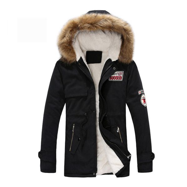 men's down & parkas parka men coats winter jacket slim thicken fur hooded outwear warm coat brand clothing casual mens veste homme, Black
men's down & parkas parka men coats winter jacket slim thicken fur hooded outwear warm coat brand clothing casual mens veste homme, Black