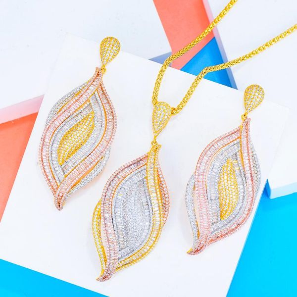 siscathy brand charms big mixed leaf necklace drop dangle earrings luxury mirco paved cz cubic zircon womens jewelry sets 2020, Silver
siscathy brand charms big mixed leaf necklace drop dangle earrings luxury mirco paved cz cubic zircon womens jewelry sets 2020, Silver