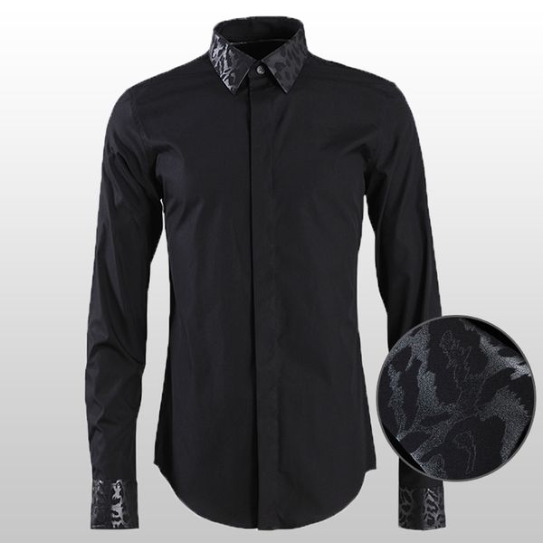 men's casual shirts cotton mens luxury leopard print collar long sleeve dress plus size 4xl slim fit party male, White;black
men's casual shirts cotton mens luxury leopard print collar long sleeve dress plus size 4xl slim fit party male, White;black