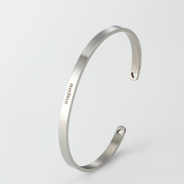 bangle 4mm jewelry lettering inspire diy fashion stainless steel bracelet, Black
bangle 4mm jewelry lettering inspire diy fashion stainless steel bracelet, Black