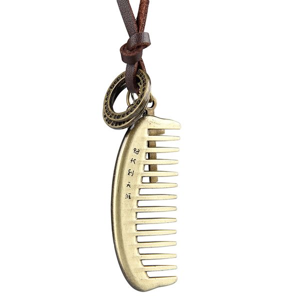 niuyitid men's necklace & pendants adjustable retro small comb jewelry necklaces for women brown leather vintage girl's gift, Silver
niuyitid men's necklace & pendants adjustable retro small comb jewelry necklaces for women brown leather vintage girl's gift, Silver