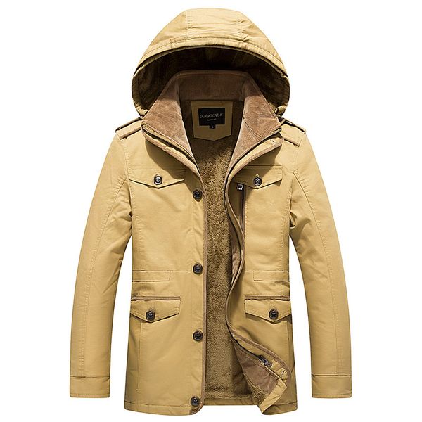 men's trench coats pure cotton fleece coat men autumn winter casual plus size parka zipper button hooded collar long windbreaker, Tan;black
men's trench coats pure cotton fleece coat men autumn winter casual plus size parka zipper button hooded collar long windbreaker, Tan;black