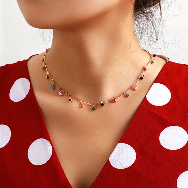 chokers bohemian gold necklace for women charming colorful stone chain chockers handmade party jewelry wholesale collares, Golden;silver
chokers bohemian gold necklace for women charming colorful stone chain chockers handmade party jewelry wholesale collares, Golden;silver