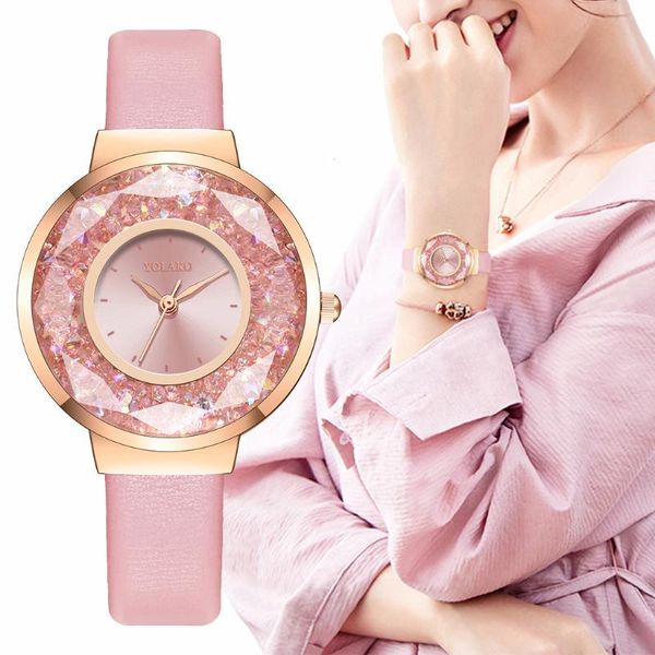 yolako new brand ladies watch elegant rhinestone luxury women watches leather band fashion casual women's clock gift, Slivery;brown
yolako new brand ladies watch elegant rhinestone luxury women watches leather band fashion casual women's clock gift, Slivery;brown