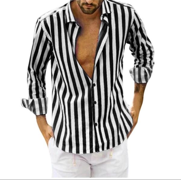 men's dress shirts man stripe shirt leisure tide male fashion vertical striped slim fit long sleeve business work wear, White;black
men's dress shirts man stripe shirt leisure tide male fashion vertical striped slim fit long sleeve business work wear, White;black