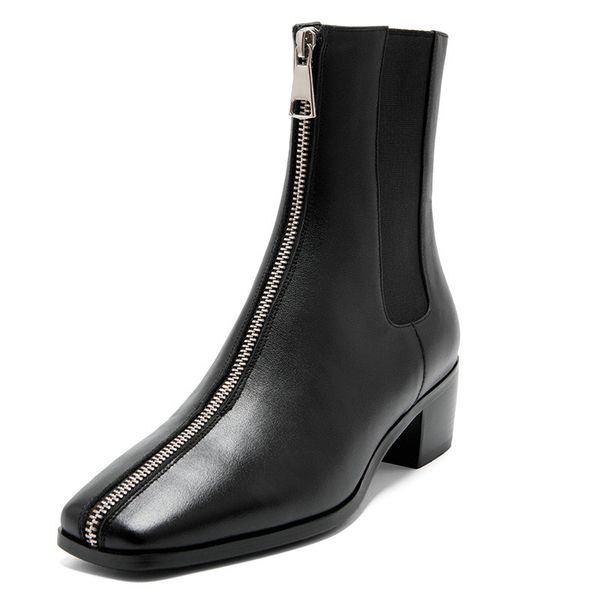 2021 new genuine leather women ankle boots zipper comfortable square toe high heels winter warm party shoes woman short boots, Black
2021 new genuine leather women ankle boots zipper comfortable square toe high heels winter warm party shoes woman short boots, Black