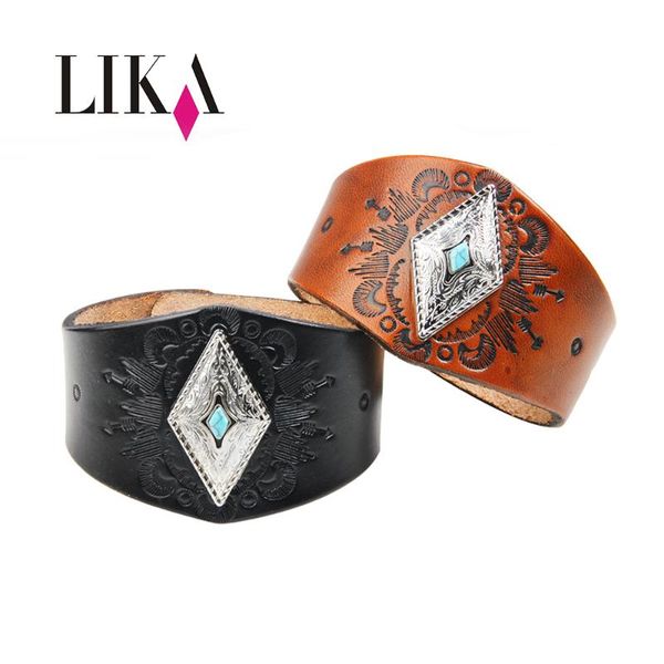 tennis lika wide leather cuff bracelets for women men female braid rope adjustable bracelet punk pulseira jewelry party gifts, Golden;silver
tennis lika wide leather cuff bracelets for women men female braid rope adjustable bracelet punk pulseira jewelry party gifts, Golden;silver