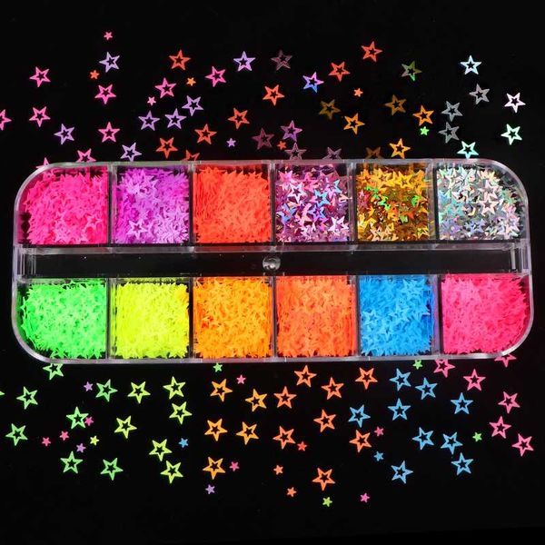 nail glitter 12 grids/box fluorescence hollow star heart shape neon flakes summer shiny sequins 3d manicure nails art decoration, Silver;gold
nail glitter 12 grids/box fluorescence hollow star heart shape neon flakes summer shiny sequins 3d manicure nails art decoration, Silver;gold